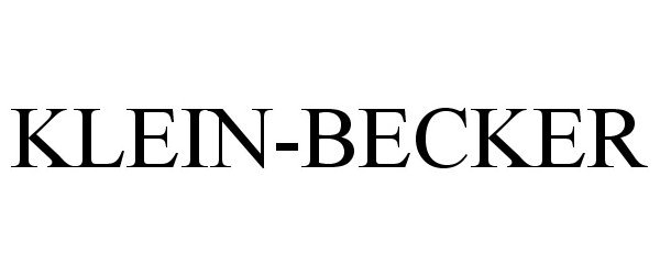 Trademark Logo KLEIN-BECKER