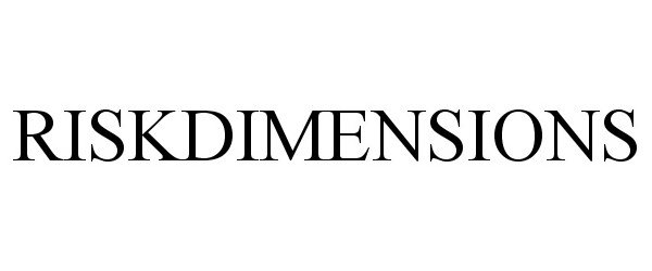 Trademark Logo RISKDIMENSIONS