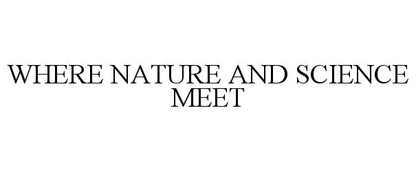 Trademark Logo WHERE NATURE AND SCIENCE MEET