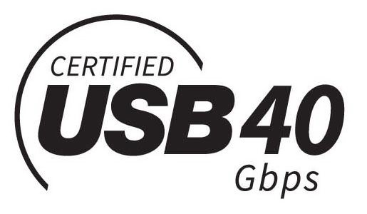Trademark Logo CERTIFIED USB 40 GBPS