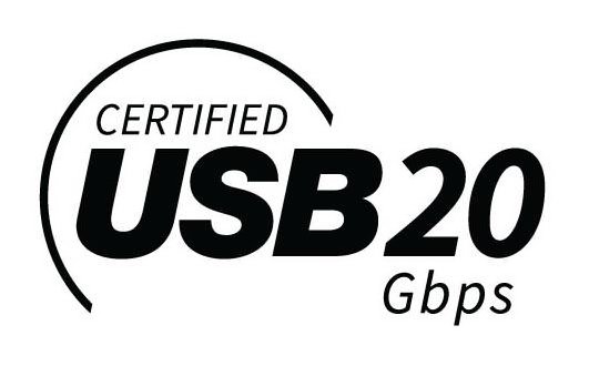 Trademark Logo CERTIFIED USB 20 GBPS