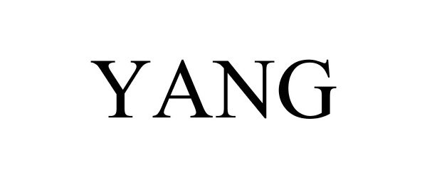 Trademark Logo YANG