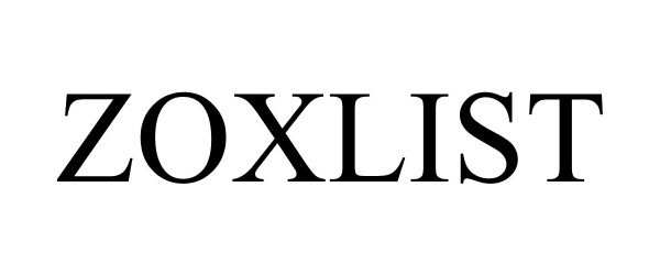  ZOXLIST