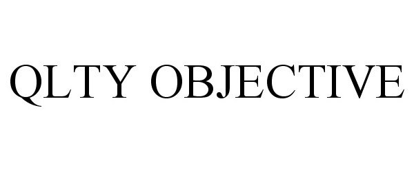 Trademark Logo QLTY OBJECTIVE