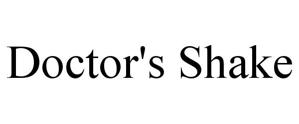 Trademark Logo DOCTOR'S SHAKE