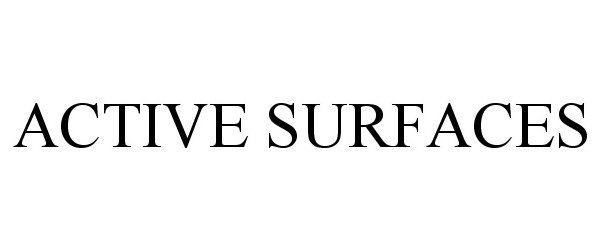 Trademark Logo ACTIVE SURFACES