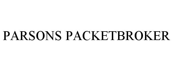 Trademark Logo PARSONS PACKETBROKER
