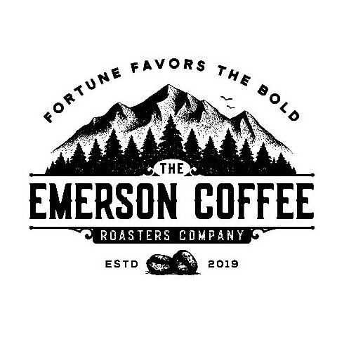 Trademark Logo FORTUNE FAVORS THE BOLD THE EMERSON COFFEE ROASTERS COMPANY ESTD 2019