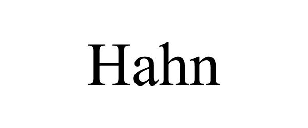 Trademark Logo HAHN