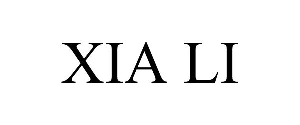 Trademark Logo XIA LI