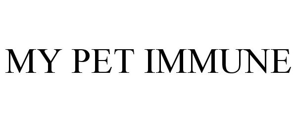  MY PET IMMUNE