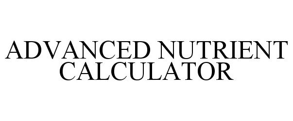  ADVANCED NUTRIENT CALCULATOR