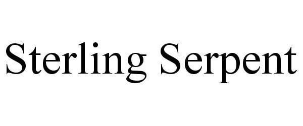 Trademark Logo STERLING SERPENT