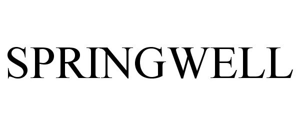 Trademark Logo SPRINGWELL