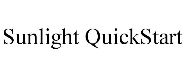 Trademark Logo SUNLIGHT QUICKSTART
