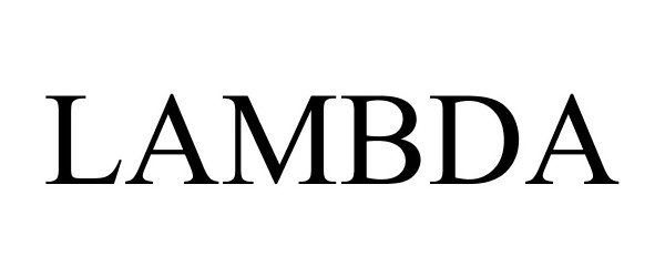 Trademark Logo LAMBDA