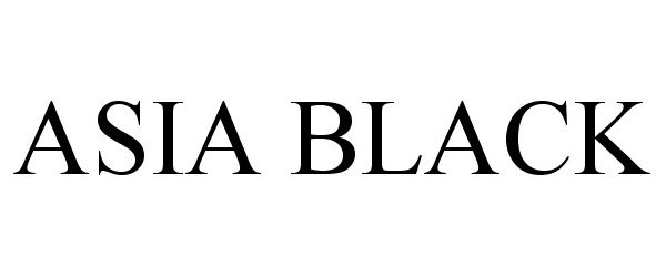 Trademark Logo ASIA BLACK