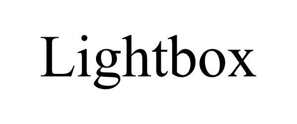 Trademark Logo LIGHTBOX