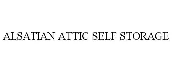 Trademark Logo ALSATIAN ATTIC SELF STORAGE