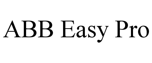 Trademark Logo ABB EASY PRO