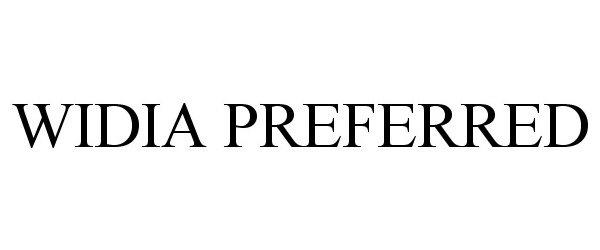 Trademark Logo WIDIA PREFERRED