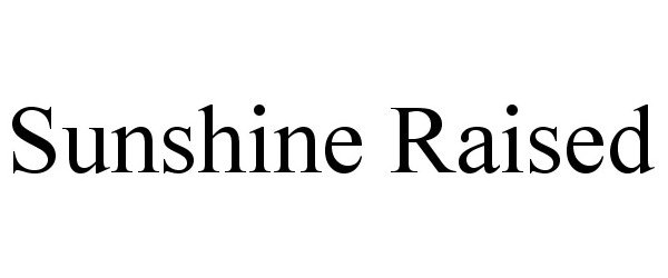 Trademark Logo SUNSHINE RAISED