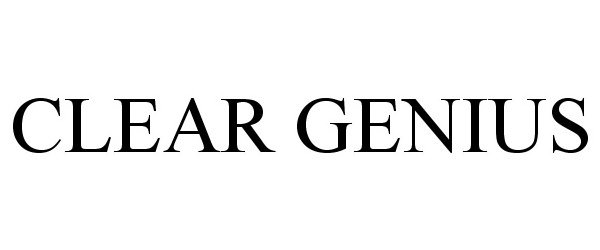 Trademark Logo CLEAR GENIUS