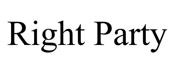 Trademark Logo RIGHT PARTY
