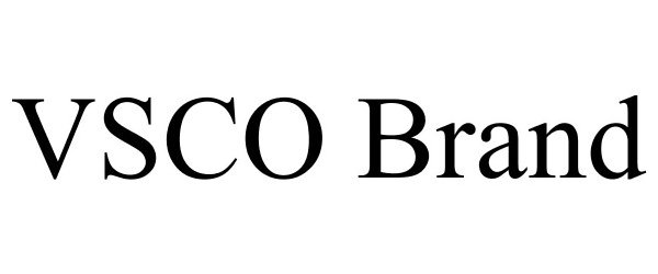 Trademark Logo VSCO BRAND