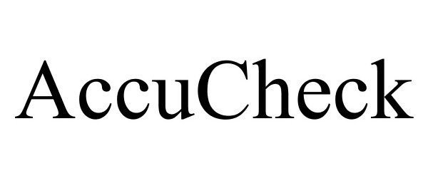Trademark Logo ACCUCHECK