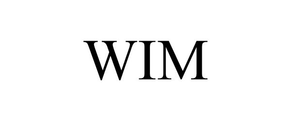 Trademark Logo WIM