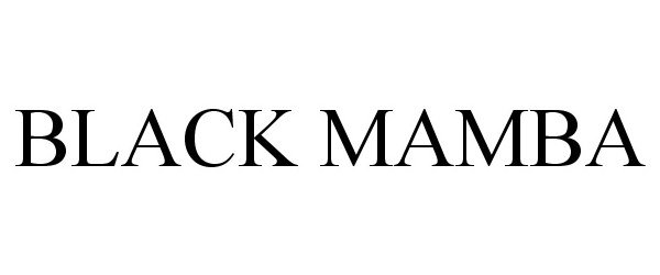 Trademark Logo BLACK MAMBA