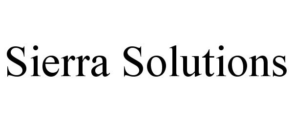 SIERRA SOLUTIONS
