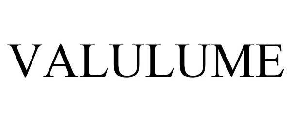 Trademark Logo VALULUME