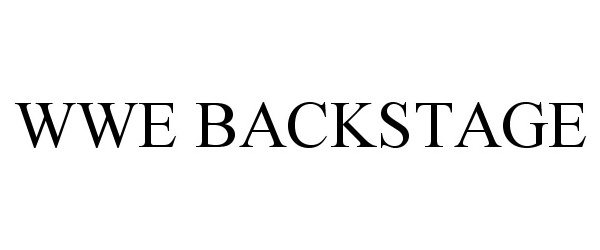Trademark Logo WWE BACKSTAGE