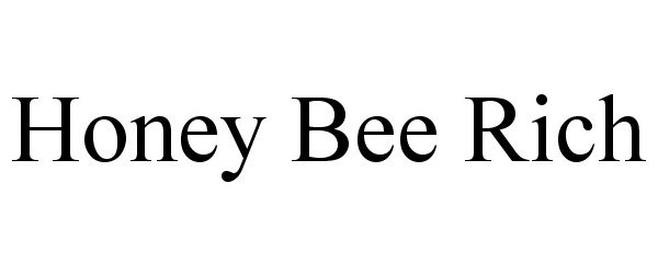 Trademark Logo HONEY BEE RICH