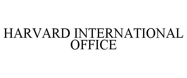  HARVARD INTERNATIONAL OFFICE