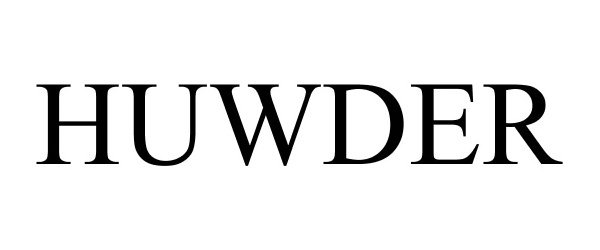 Trademark Logo HUWDER