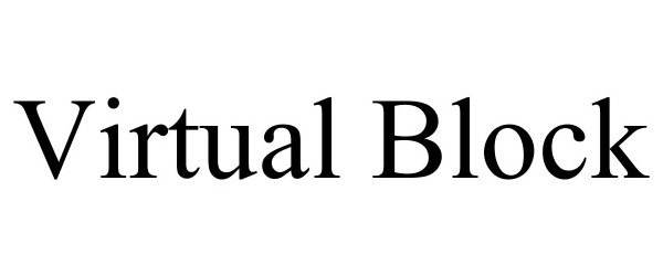 Trademark Logo VIRTUAL BLOCK