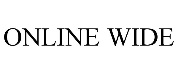 Trademark Logo ONLINE WIDE