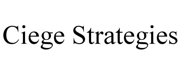Trademark Logo CIEGE STRATEGIES