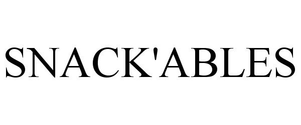 Trademark Logo SNACK'ABLES