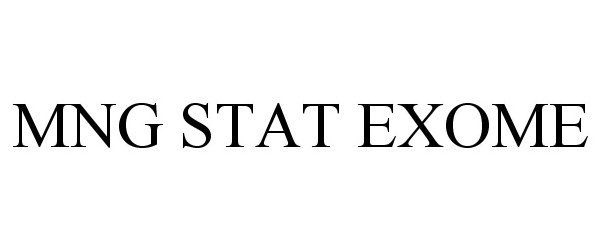 Trademark Logo MNG STAT EXOME