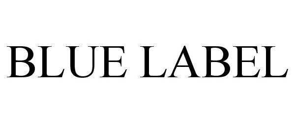 Trademark Logo BLUE LABEL