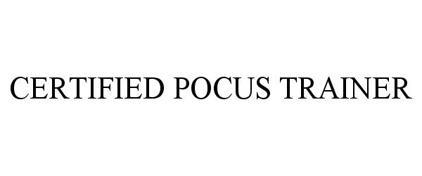  CERTIFIED POCUS TRAINER