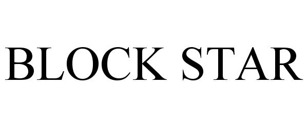 Trademark Logo BLOCK STAR