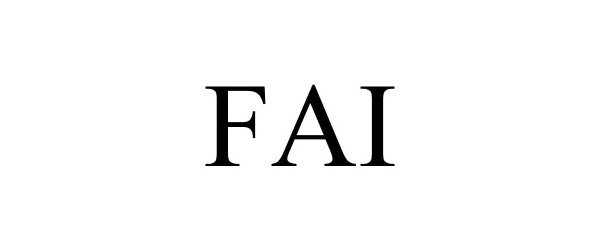 Trademark Logo FAI
