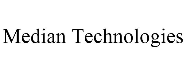 Trademark Logo MEDIAN TECHNOLOGIES
