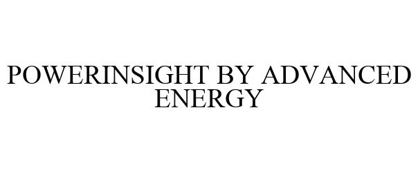  POWERINSIGHT BY ADVANCED ENERGY