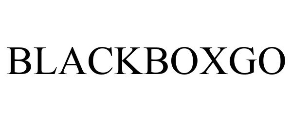 Trademark Logo BLACKBOXGO